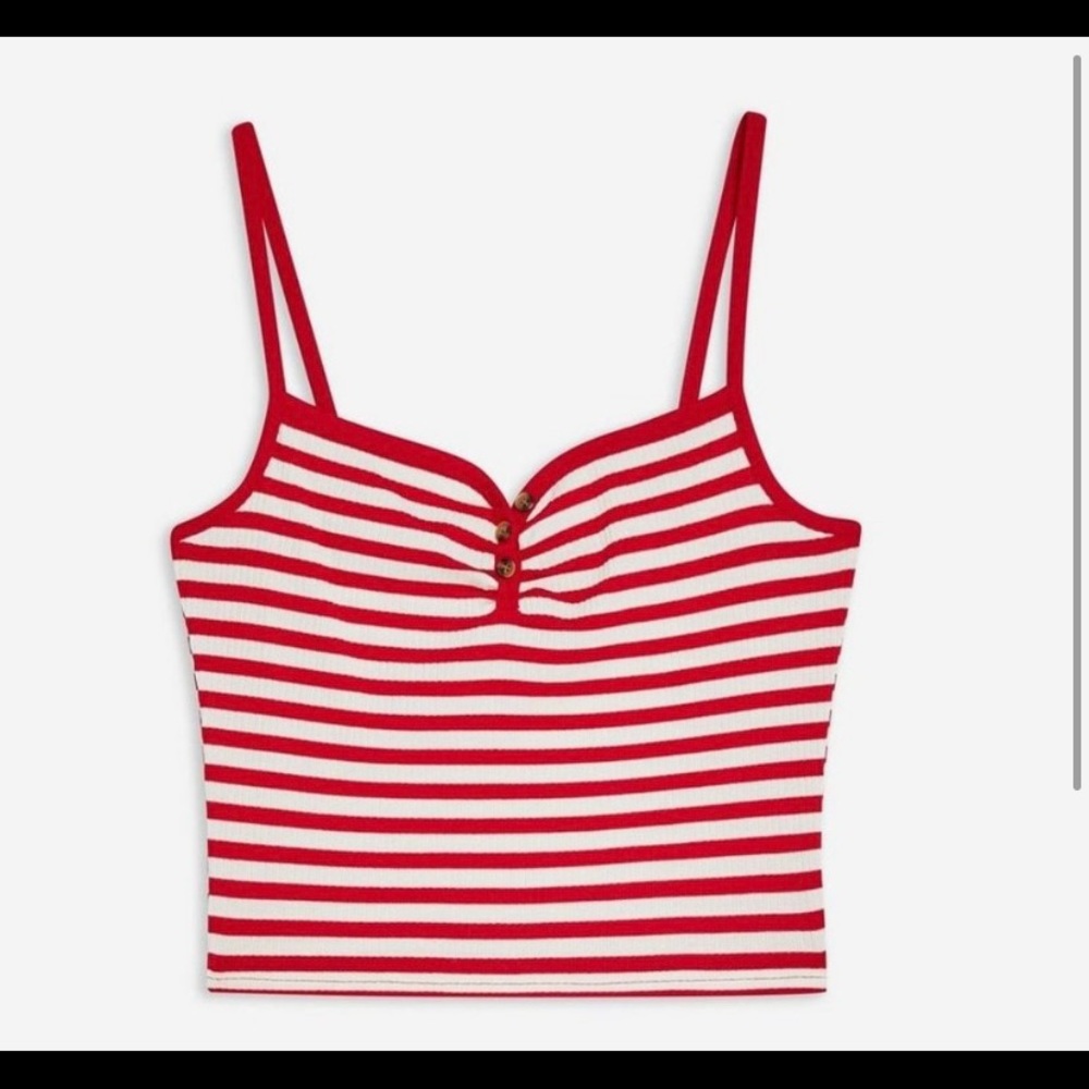 Red and White Striped TopShop Tank ❤️
